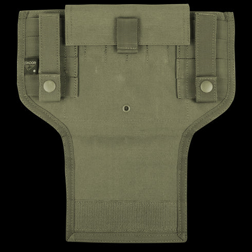 Condor MCR Bib Integration Kit in Scorpion OCP features a flap cover with snap buttons and Velcro closure, designed for secure attachment to tactical gear or belts—ideal for military and law enforcement applications.